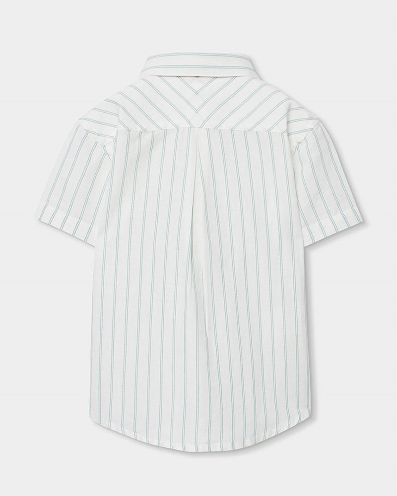 BOBOLI Shirt linen striped for boy -BCI - 813024