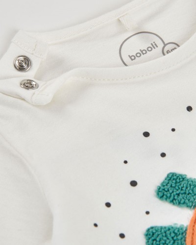 BOBOLI Knit play suit for baby boy -BCI - 223074