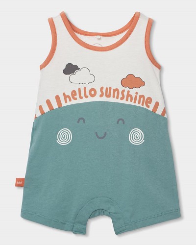 BOBOLI Knit play suit bicolour for baby -BCI - 223063