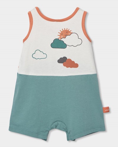 BOBOLI Knit play suit bicolour for baby -BCI - 223063