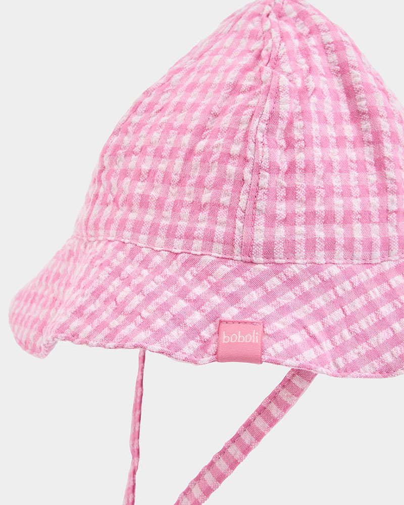 BOBOLI Poplin hat check for baby -BCI - 133108