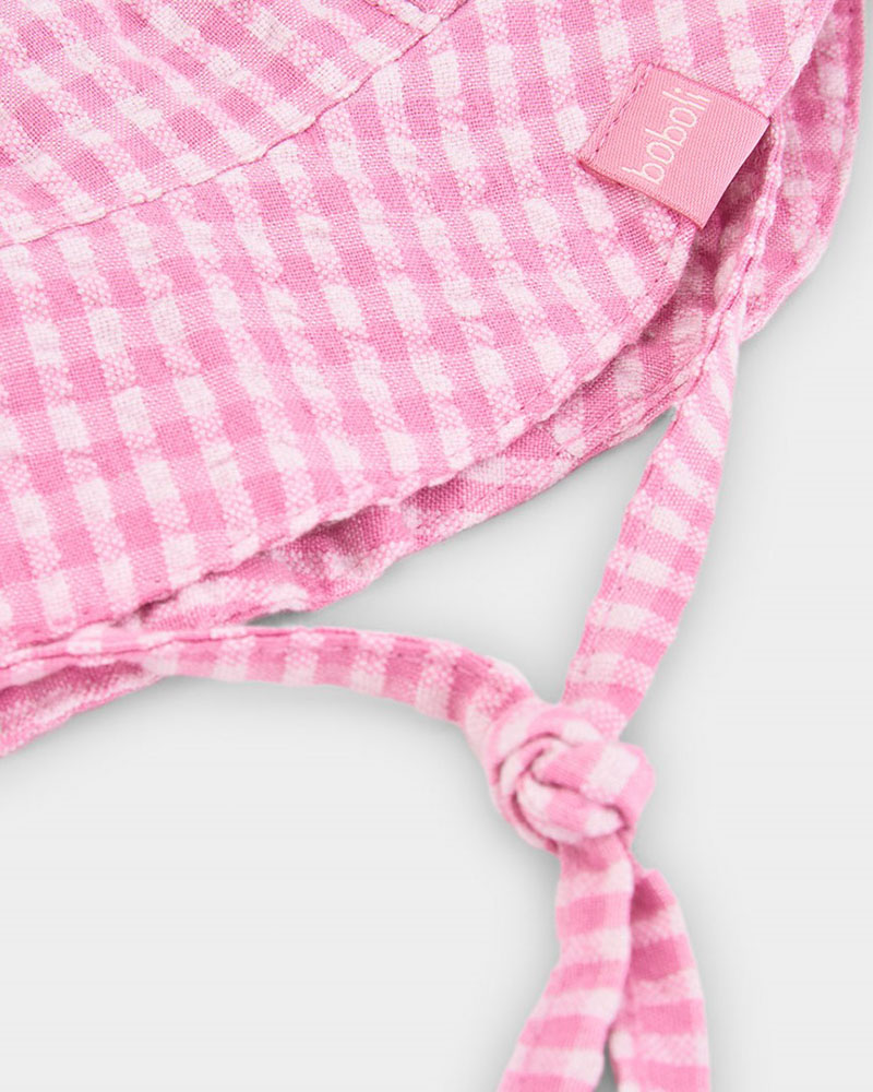 BOBOLI Poplin hat check for baby -BCI - 133108