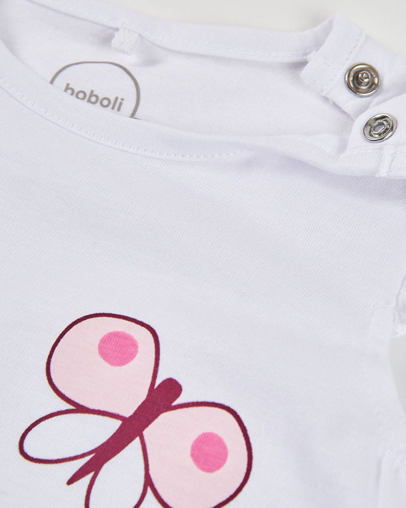 BOBOLI Knit play suit for baby girl -BCI - 133085