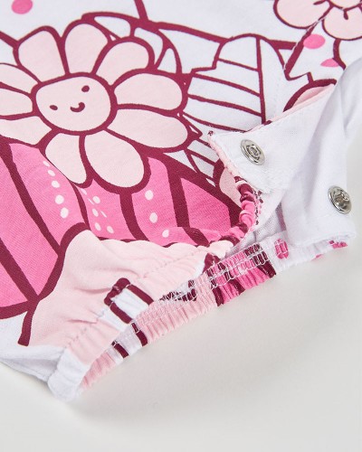 BOBOLI Knit play suit for baby girl -BCI - 133085