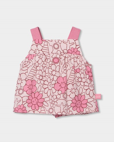 BOBOLI Set knit floral for baby girl -BCI - 133029