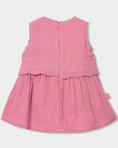 BOBOLI Dress muslin for baby girl -BCI - 133030