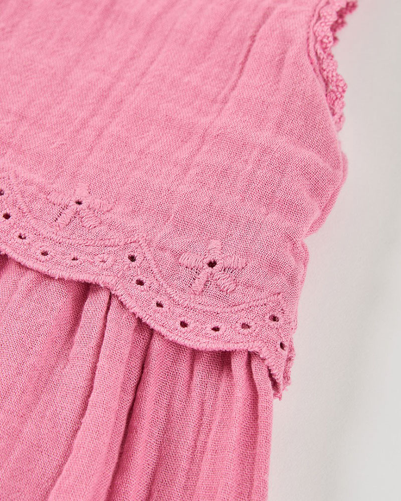 BOBOLI Dress muslin for baby girl -BCI - 133030