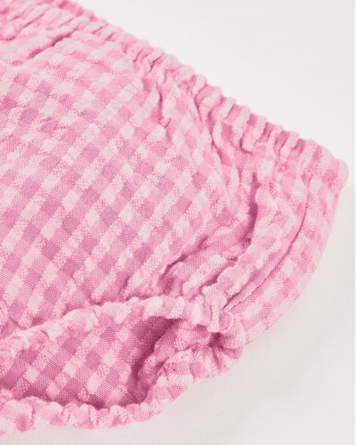 BOBOLI Poplin dress check for baby -BCI - 133041