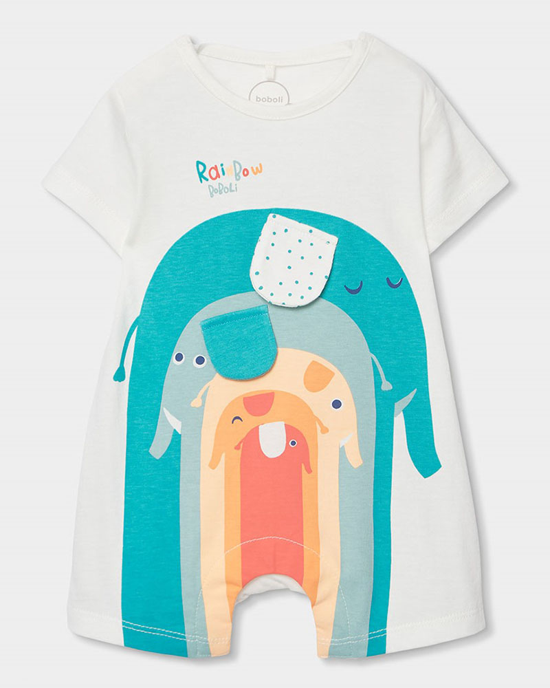 BOBOLI Knit play suit for baby boy -BCI - 253066