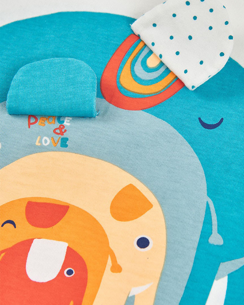 BOBOLI Knit play suit for baby boy -BCI - 253066