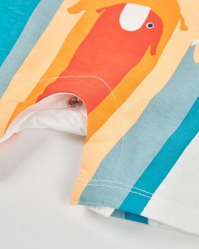 BOBOLI Knit play suit for baby boy -BCI - 253066