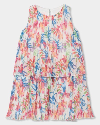 BOBOLI Chiffon dress printed for girl - 763017