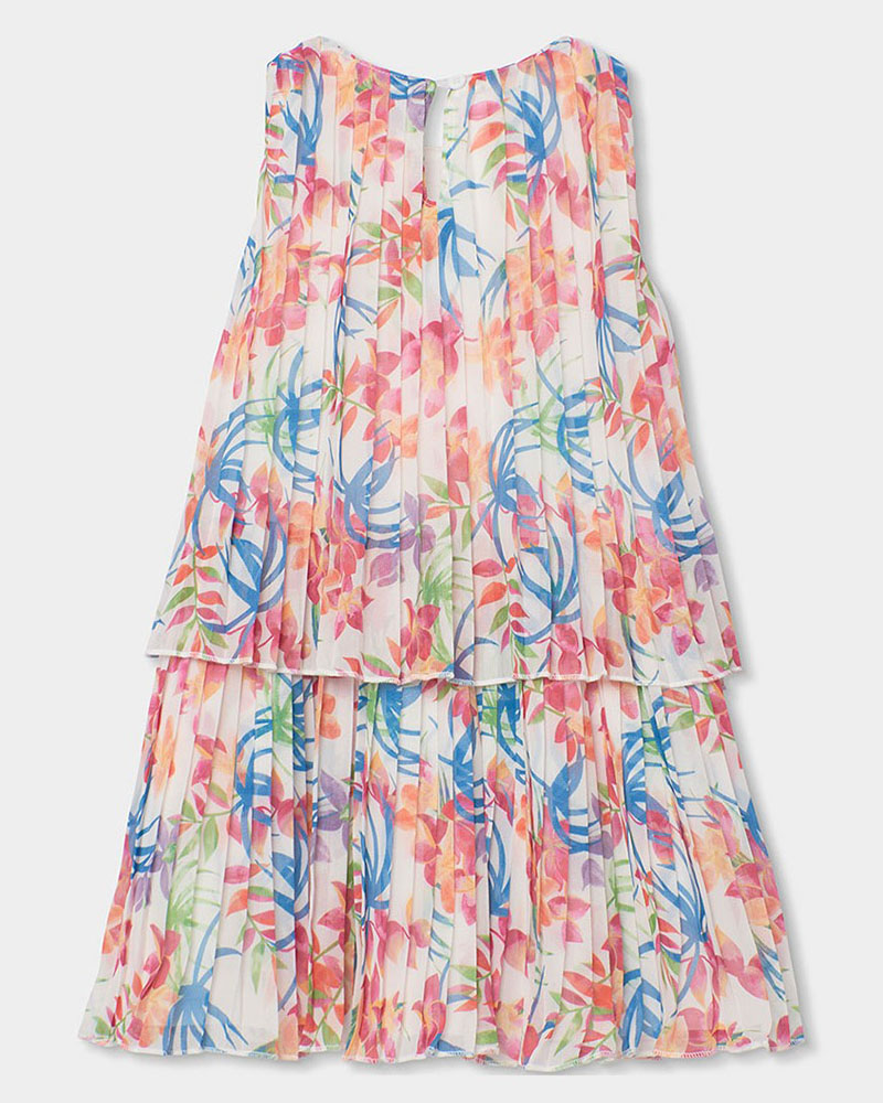 BOBOLI Chiffon dress printed for girl - 763017