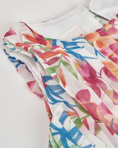 BOBOLI Chiffon dress printed for girl - 763017