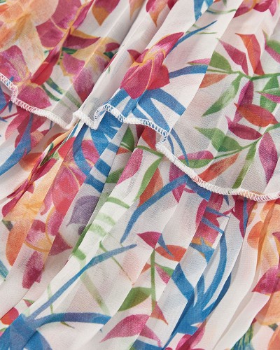 BOBOLI Chiffon dress printed for girl - 763017