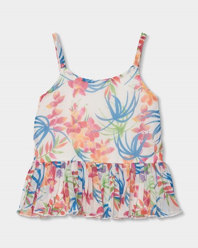 BOBOLI Blouse gauze printed for girl - 763051