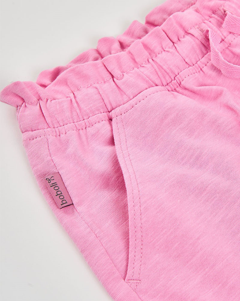 BOBOLI Knit bermuda shorts flame for girl -BCI - 493051