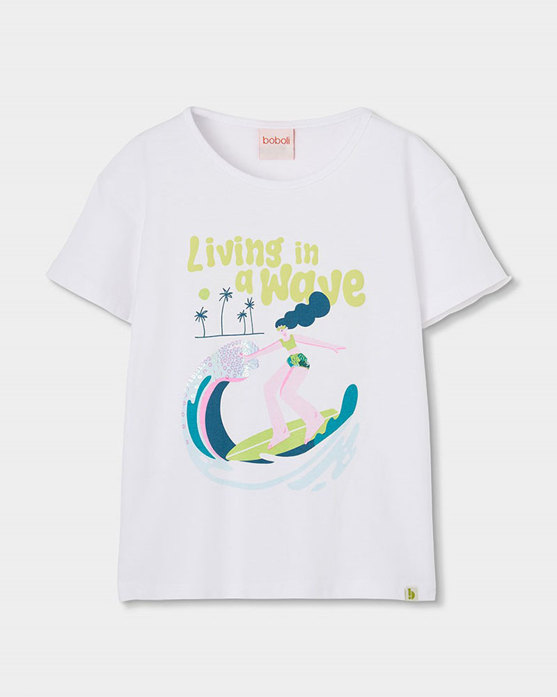 BOBOLI Knit t-Shirt for girl -BCI - 413086