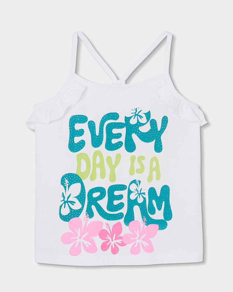 BOBOLI Knit t-Shirt suspenders for girl -BCI - 413109