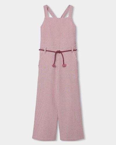 BOBOLI Popelin jumpsuit striped for girl -BCI - 433101