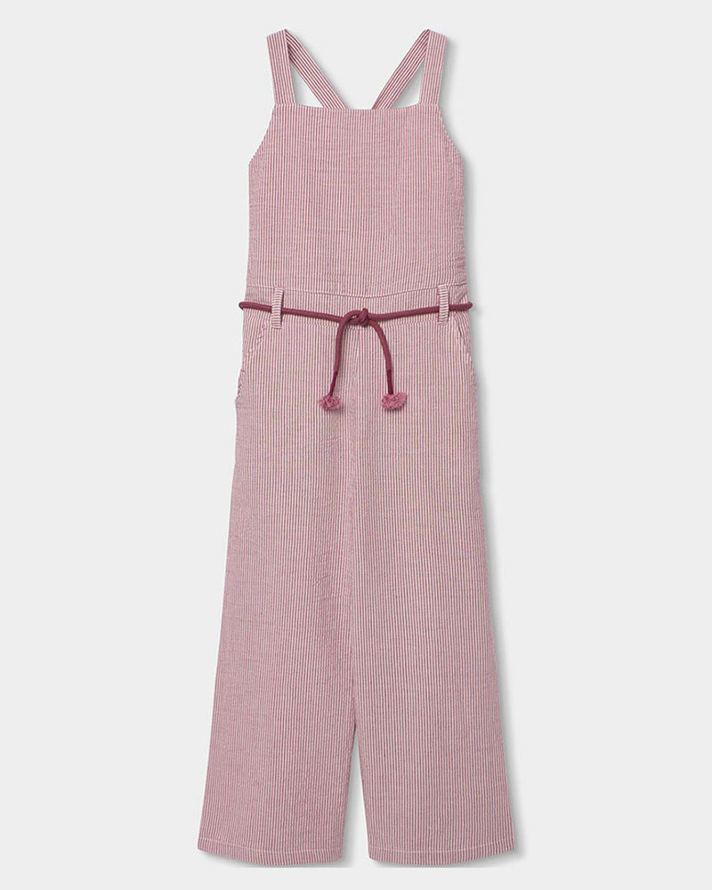 BOBOLI Popelin jumpsuit striped for girl -BCI - 433101