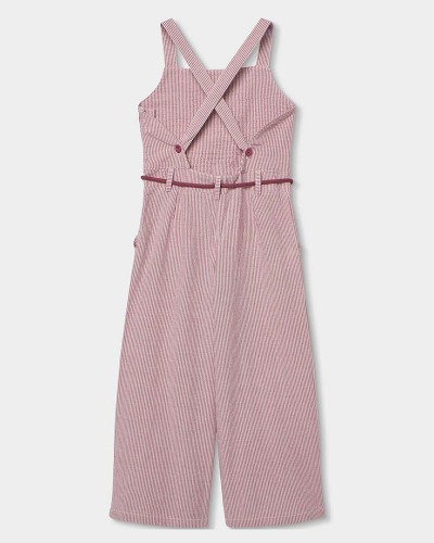 BOBOLI Popelin jumpsuit striped for girl -BCI - 433101