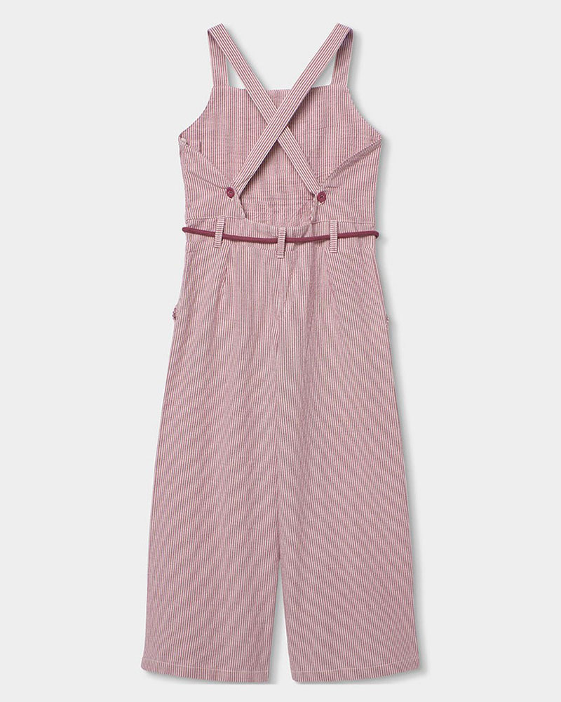 BOBOLI Popelin jumpsuit striped for girl -BCI - 433101
