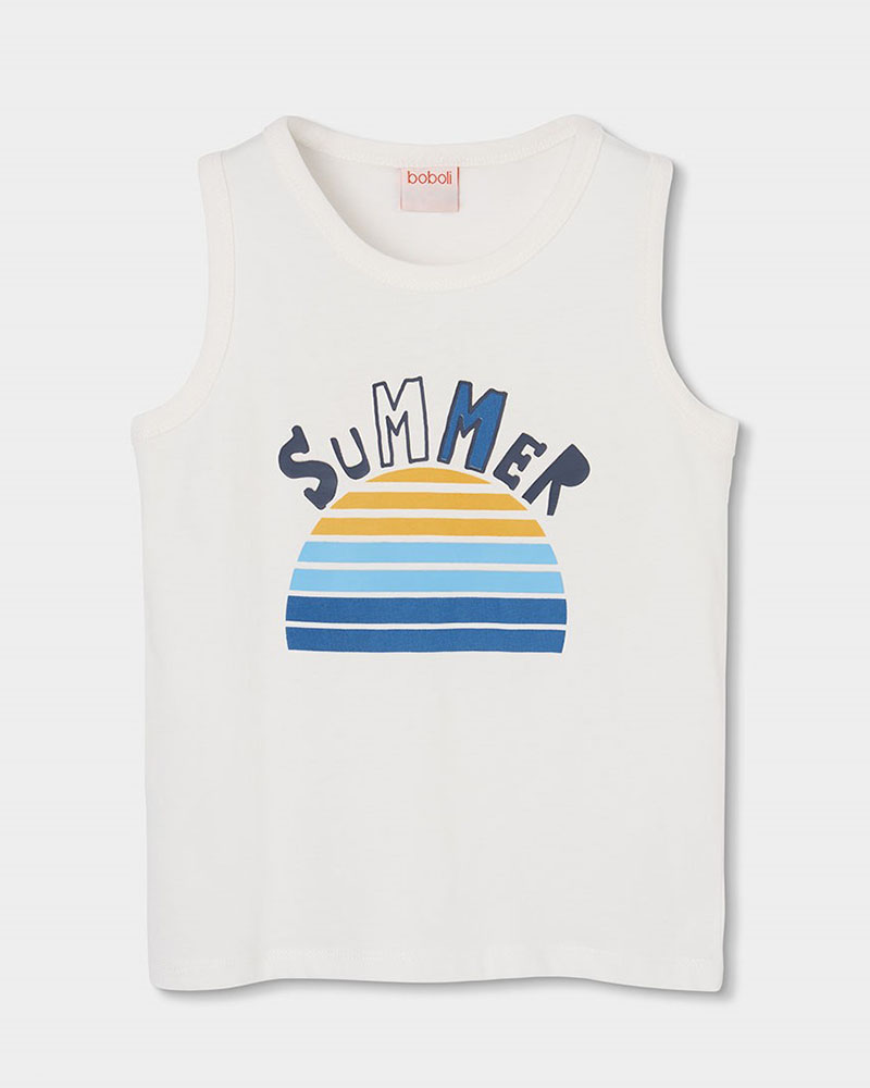 BOBOLI Knit t-Shirt suspenders for boy -BCI - 503198