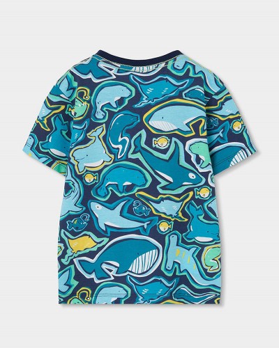 BOBOLI Knit t-Shirt printed for boy -BCI - 543103