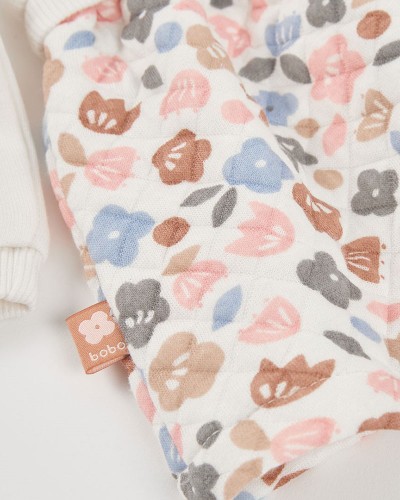 BOBOLI Knit dress floral for baby -BCI - 114039