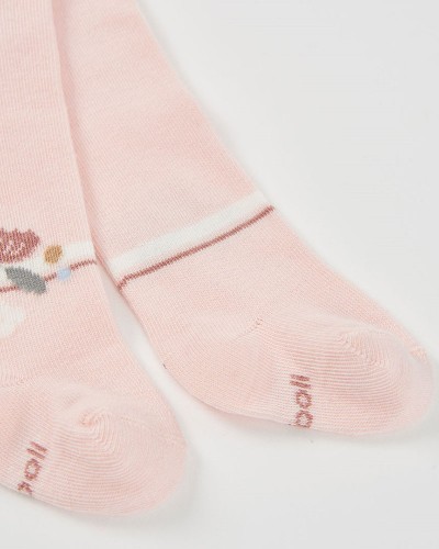 BOBOLI Thick tights floral for baby girl -BCI - 114040