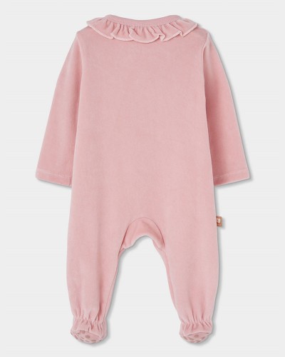 BOBOLI Velour play suit for baby girl -BCI - 114051