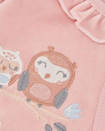 BOBOLI Velour play suit for baby girl -BCI - 114051