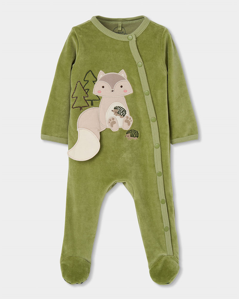 BOBOLI Velour play suit for baby -BCI - 224075