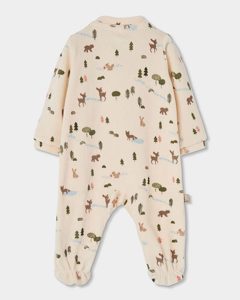 BOBOLI Velour play suit for baby -BCI - 224064