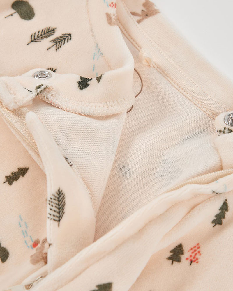 BOBOLI Velour play suit for baby -BCI - 224064
