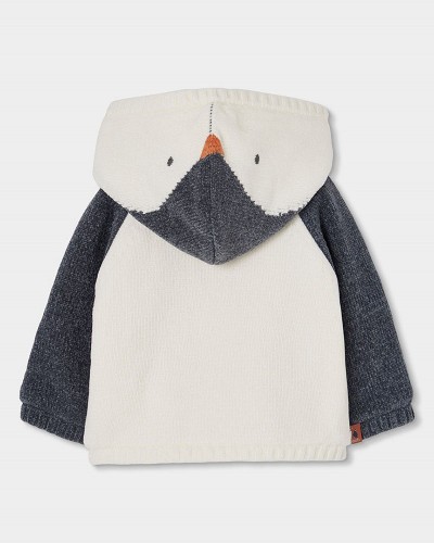 BOBOLI Knitwear hooded jacket for baby - 244101