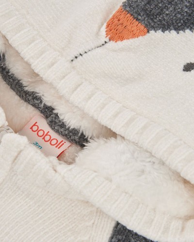 BOBOLI Knitwear hooded jacket for baby - 244101