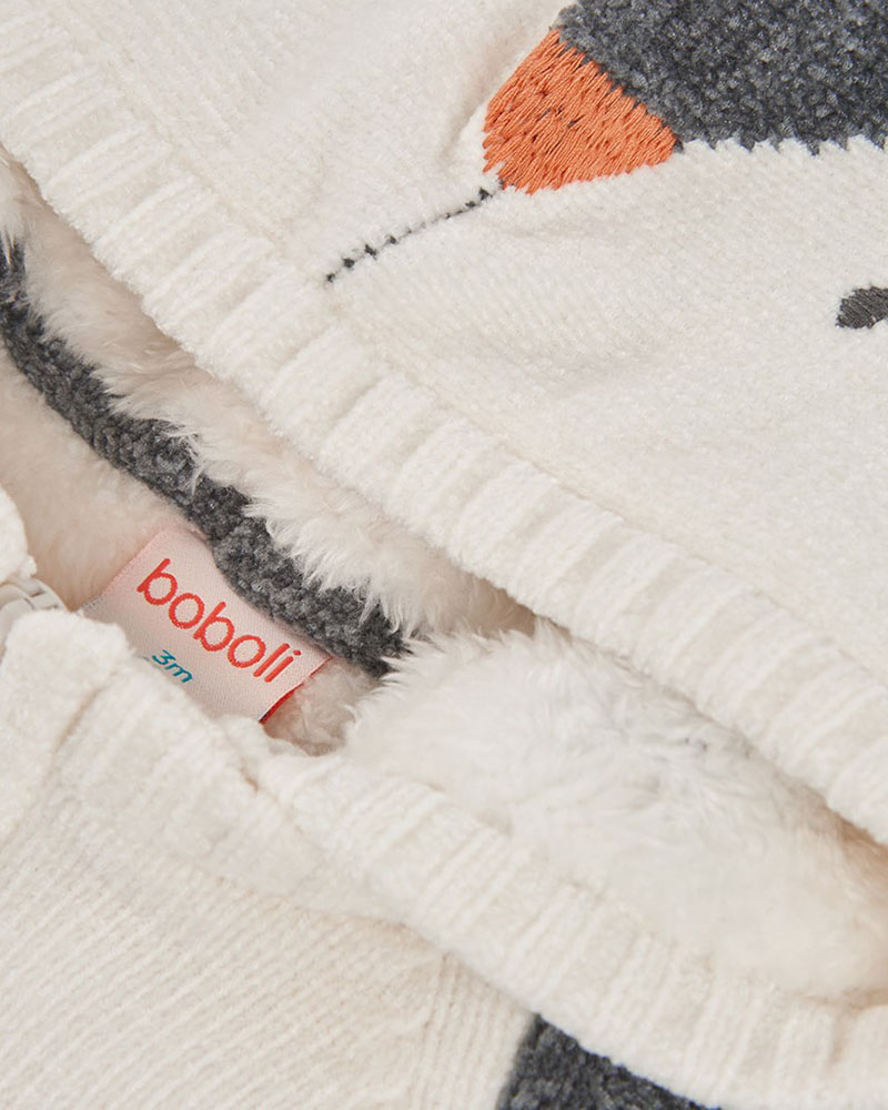 BOBOLI Knitwear hooded jacket for baby - 244101