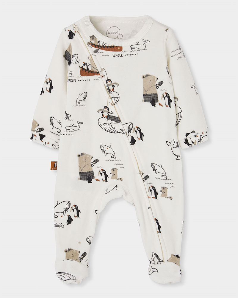 BOBOLI Velour play suit for baby -BCI - 244044