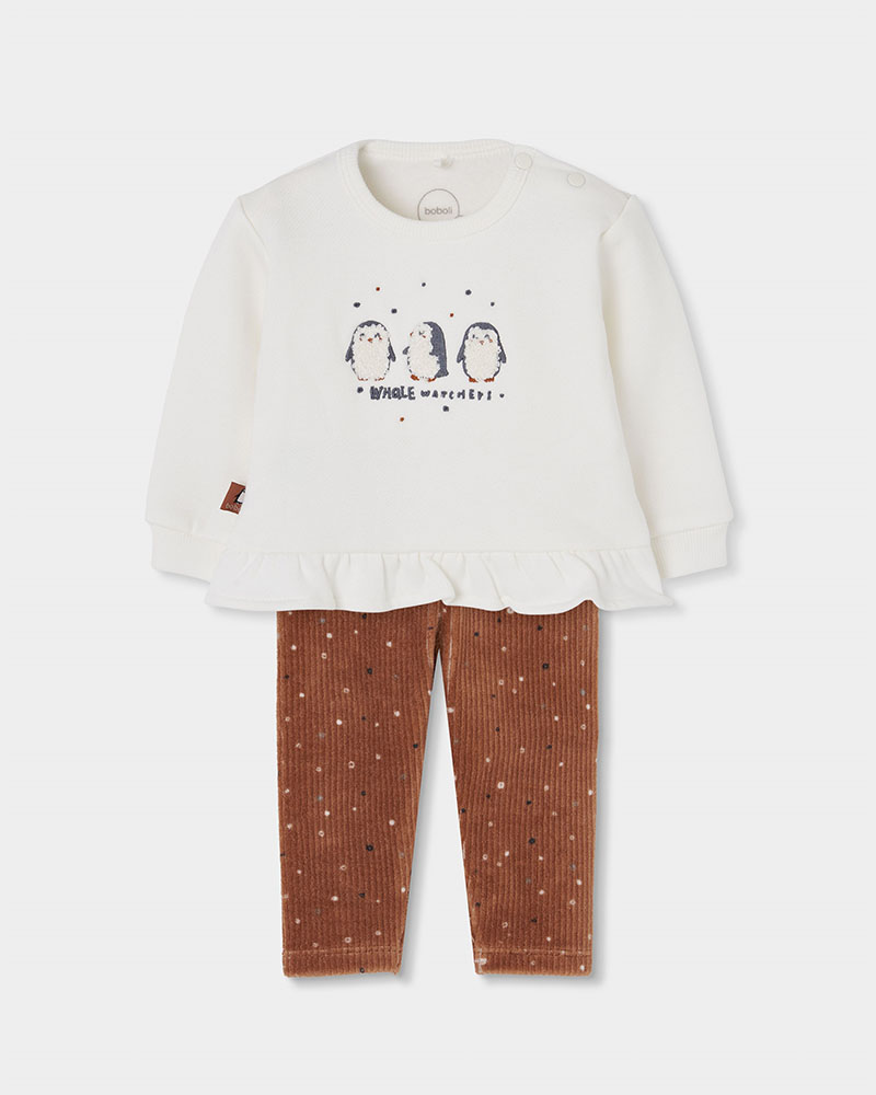 BOBOLI Set knit for baby girl -BCI - 144043