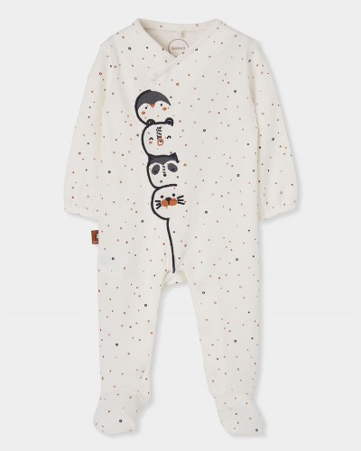 BOBOLI Interlock play suit for baby girl -BCI - 144054