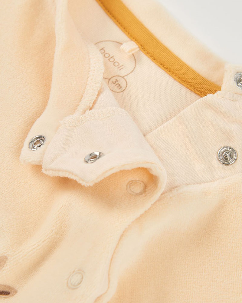 BOBOLI Velour play suit for baby -BCI - 254056