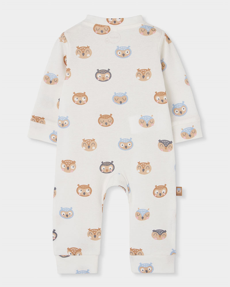 BOBOLI Ribbed play suit printed for baby -BCI - 214074