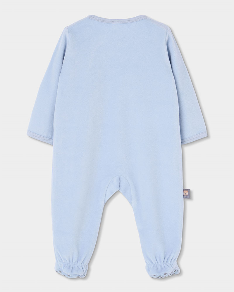 BOBOLI Velour play suit for baby boy -BCI - 214052