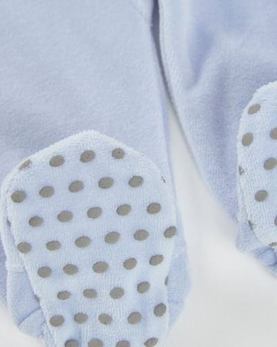BOBOLI Velour play suit for baby boy -BCI - 214052