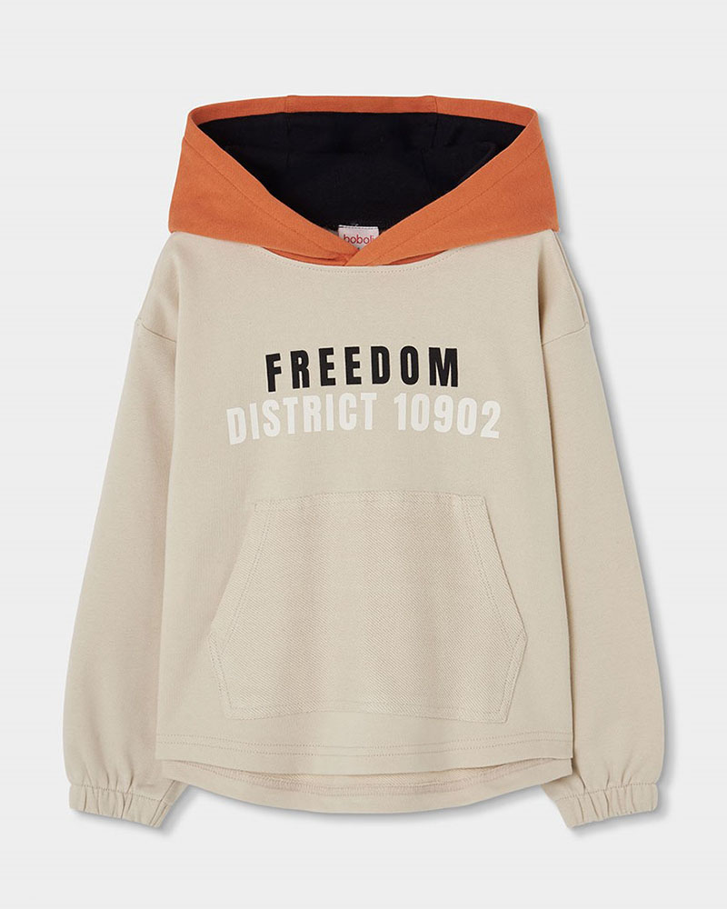 BOBOLI Fleece with hood sweatshirt for boy -BCI - 624080