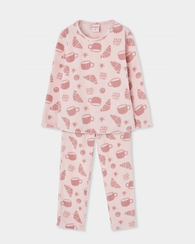 BOBOLI Velour pyjamas printed for girl - 484084