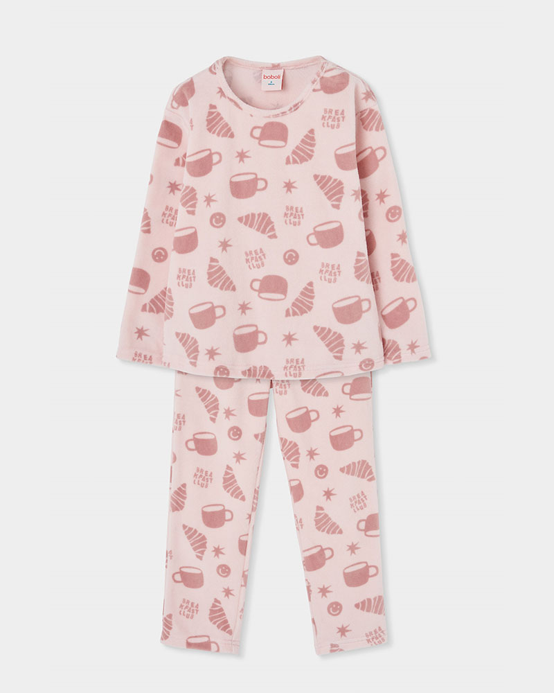 BOBOLI Velour pyjamas printed for girl - 484084