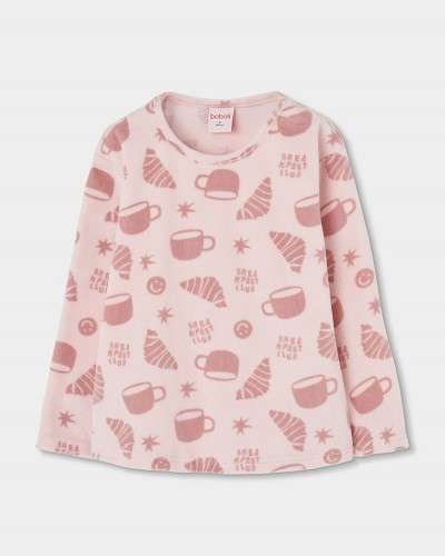 BOBOLI Velour pyjamas printed for girl - 484084